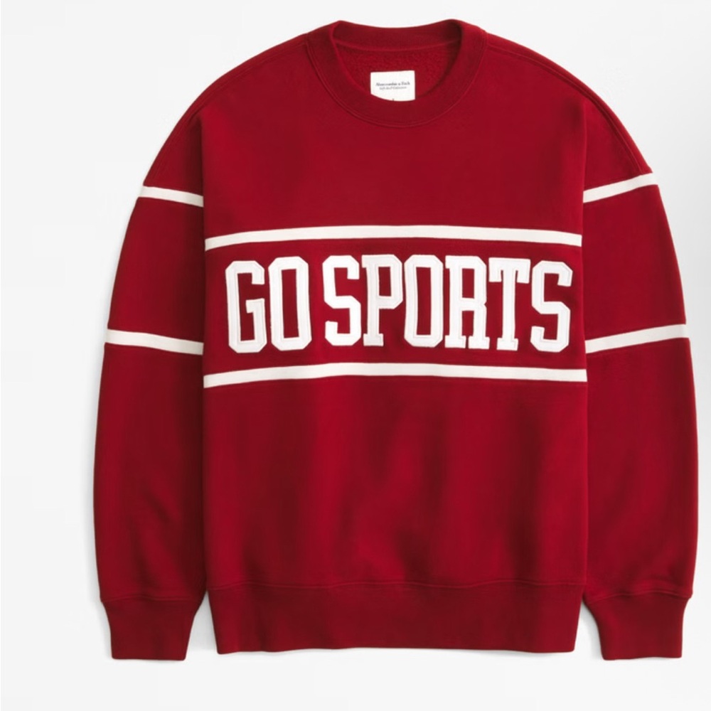 Abercrombie & Fitch Red Sweatshirt